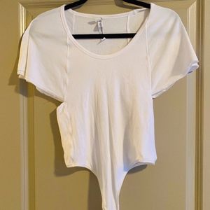 Free People White Bodysuit